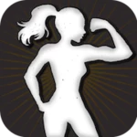 female workout android application logo